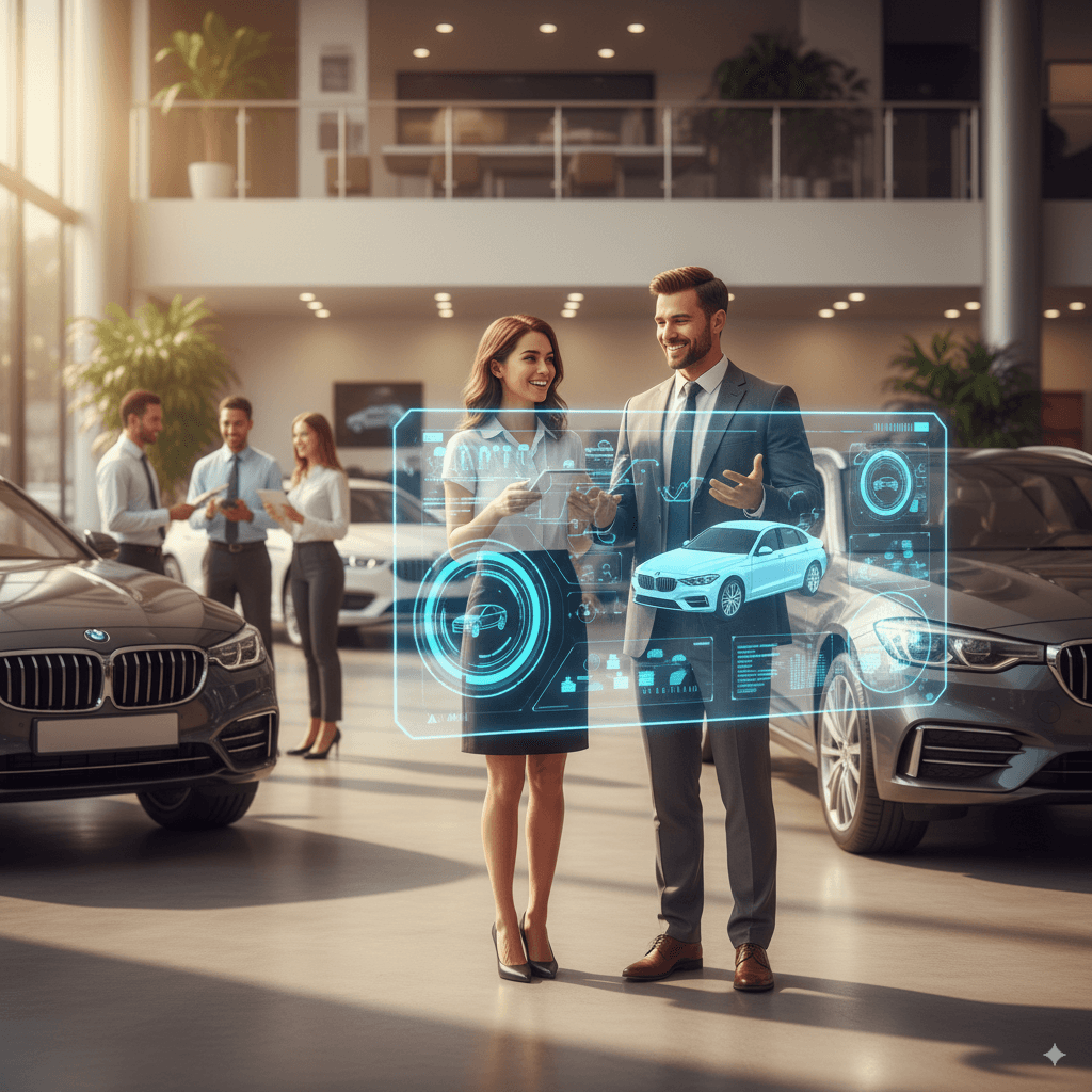 Car marketplace illustration